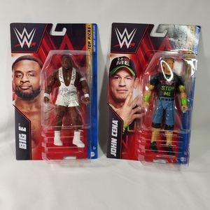 WWE BASIC BIG E / JOHN CENA TOP MATTELL NEW RAW SMACKDOWN 2021 WRESTLING FIGURES